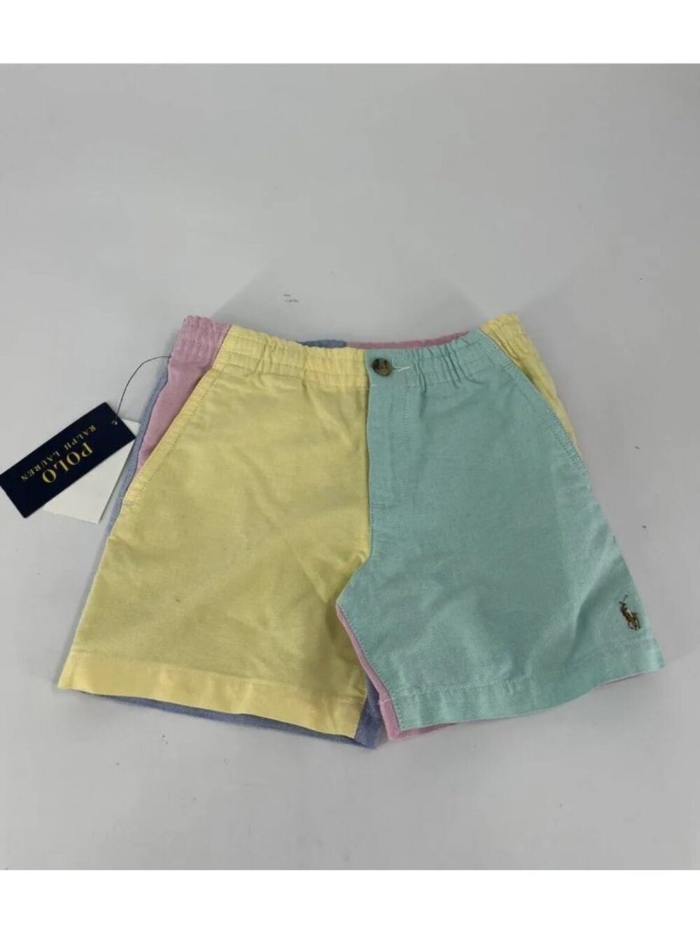 Polo Ralph Lauren Boys Color Block Shorts Size 12 Multi Color $60